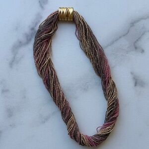 Multi-Strand Pink and Gold Beaded Necklace - Women Jewelry